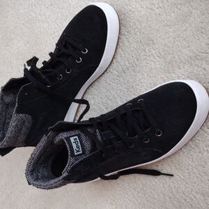 Keds women's black suede high top sneakers. Mint condition. Size 9